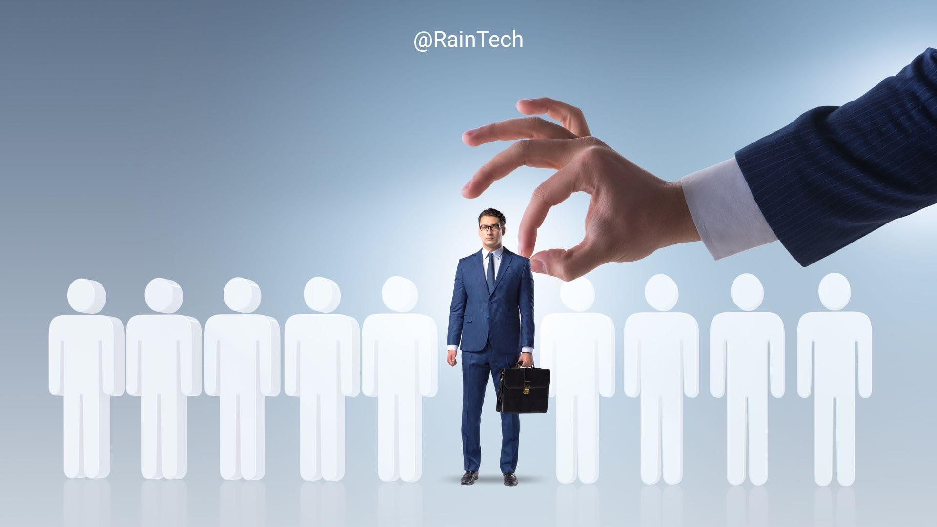 Hand selecting a top Indonesian developer, symbolizing fast and expert tech recruitment.