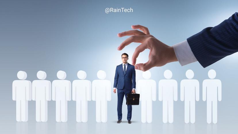 Hand selecting a top Indonesian developer, symbolizing fast and expert tech recruitment.