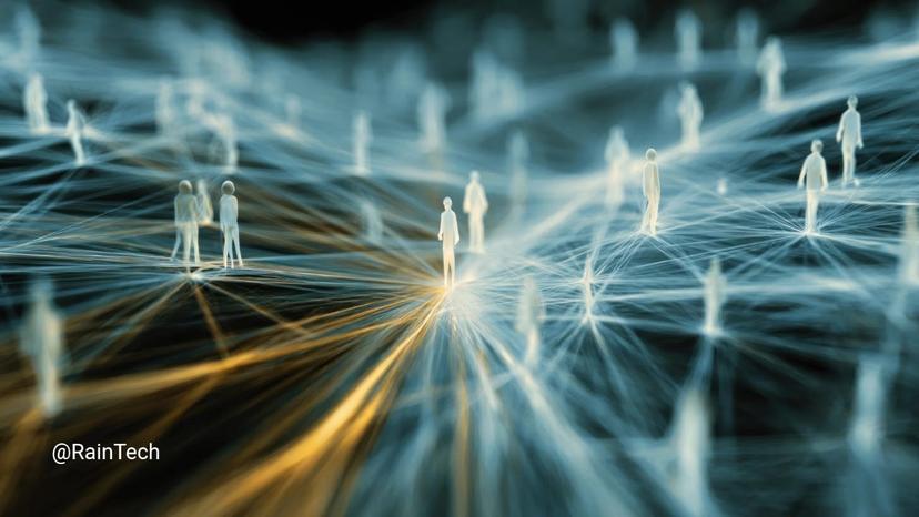 Global tech talent network connected by RainTech, representing skilled Indonesian developers.