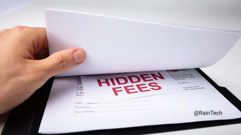A hand flipping a document to reveal "HIDDEN FEES" text, illustrating the true cost per hire and recruitment fees when hiring remote engineers in Indonesia.