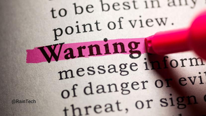 A close-up of the word 'Warning' highlighted in pink, representing common EOR contract traps and legal compliance risks when hiring in Indonesia.